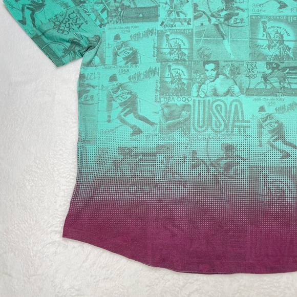 Enyce Shirt All Over Print Mens 4X 1968 Olympics Stamp Collection Sports - Picture 4 of 13